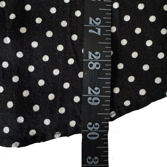 Torrid 4X BLACK and WHITE Polka Dot Harper 3/4 Sleeve Plus Size Top Blouse Tunic - Picture 8 of 14